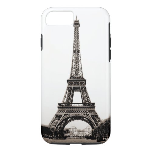 Eiffel Tower Sepia Brown White iPhone 87 Case