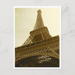 Eiffel Tower Sepia Postcard