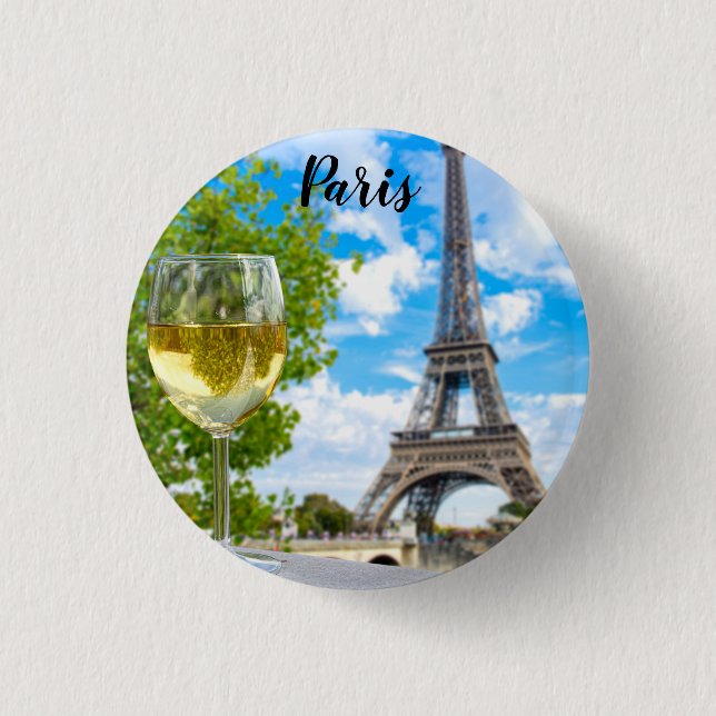 Eiffel tower shot glass button (Front)