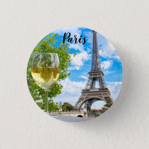 Eiffel tower shot glass button