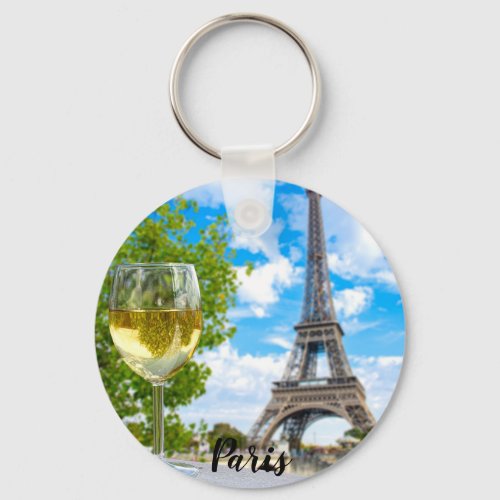 Eiffel tower shot glass keychain