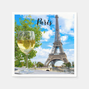 Eiffel tower shot glass napkins