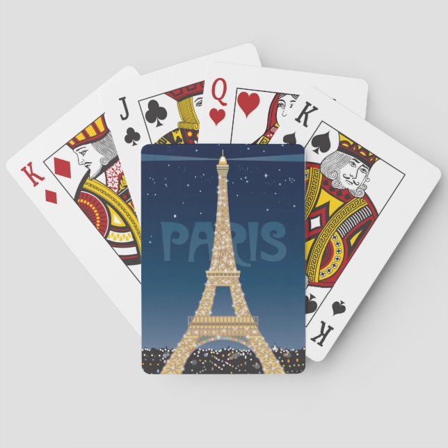 Eiffel Tower Sparkle Playing Cards (Back)
