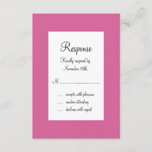 Eiffel Tower Sparkles RSVP (fuchsia) Card