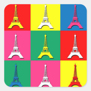 Eiffel Tower Square Sticker