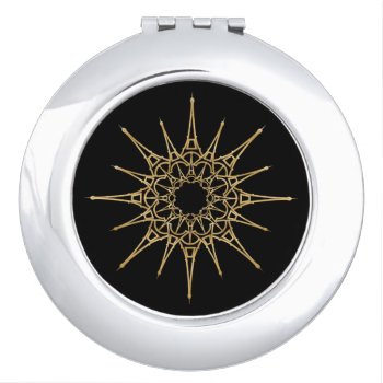 Eiffel Tower Star Pattern Compact Mirror by ArtDivination at Zazzle