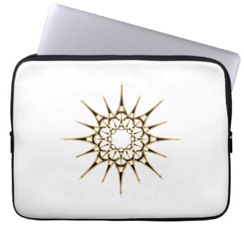 Eiffel Tower Star Pattern Laptop Sleeve by ArtDivination at Zazzle