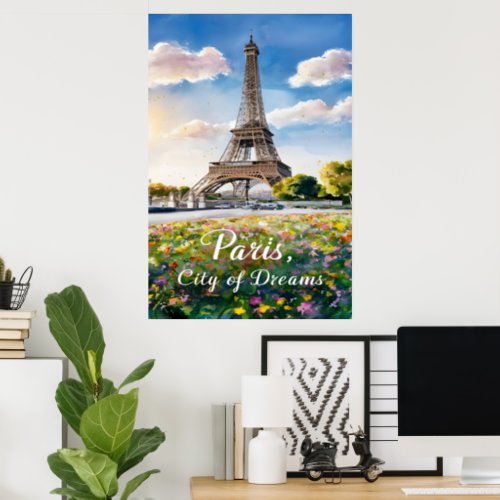 Eiffel Tower Sunrise in Paris Poster
