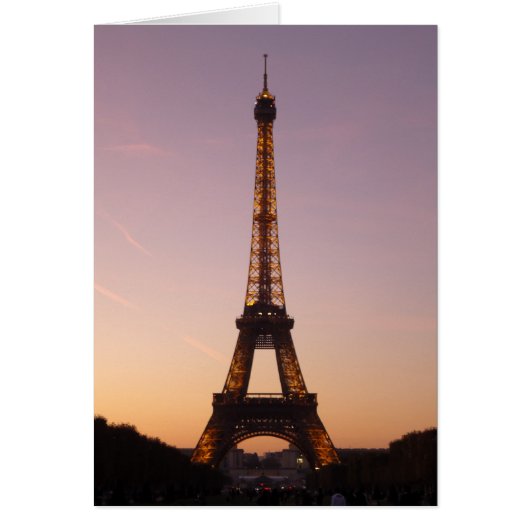 eiffel tower sunset cards (Front)