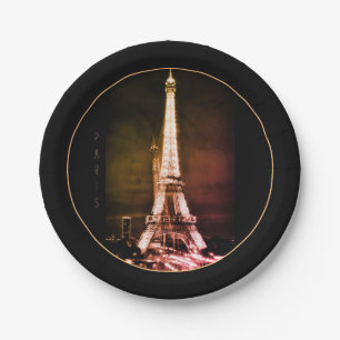 Eiffel Tower & Surreal Paris Art /love France BV Paper Plates