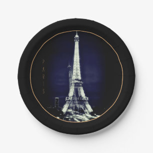 Eiffel Tower & Surreal Paris Art /love France BVP Paper Plates