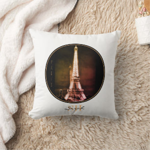 Eiffel Tower & Surreal Paris Art /love France Throw Pillow