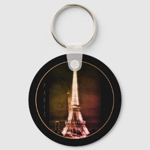 Eiffel Tower & Surreal Paris Art /love France VIN Keychain