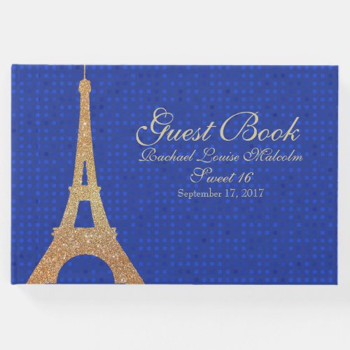 Eiffel Tower Sweet 16 Guest Book