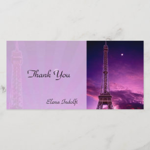 Eiffel Tower Thank  You Photo Card