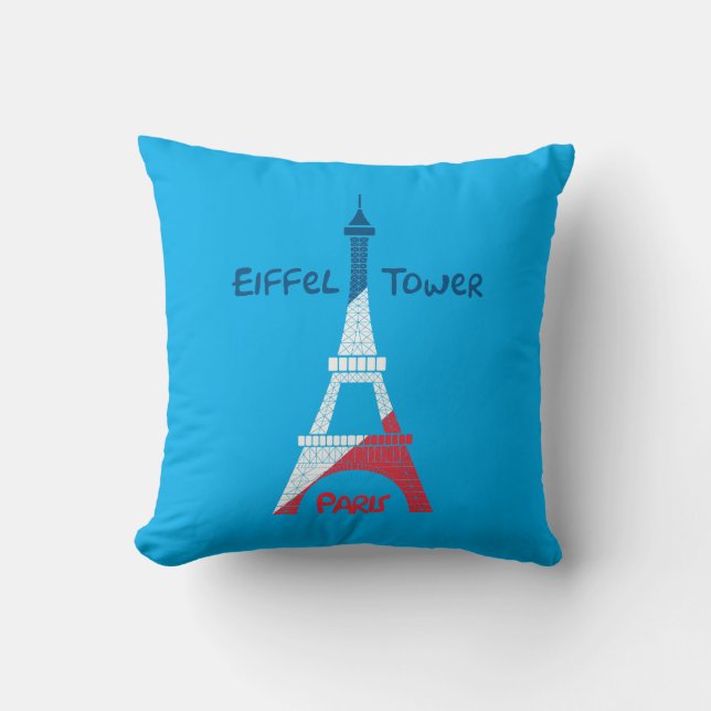 Eiffel Tower  Throw Pillow (Front)
