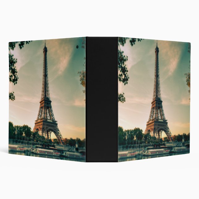 Eiffel tower throw pillow 3 ring binder (Background)