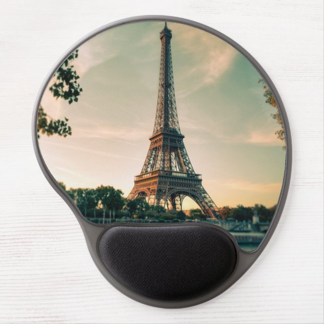 Eiffel tower throw pillow gel mouse pad (Front)