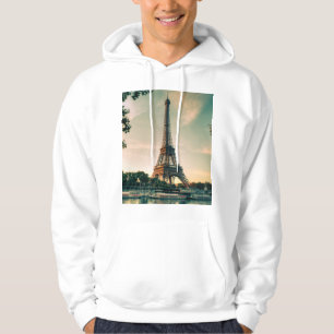 Eiffel tower throw pillow hoodie