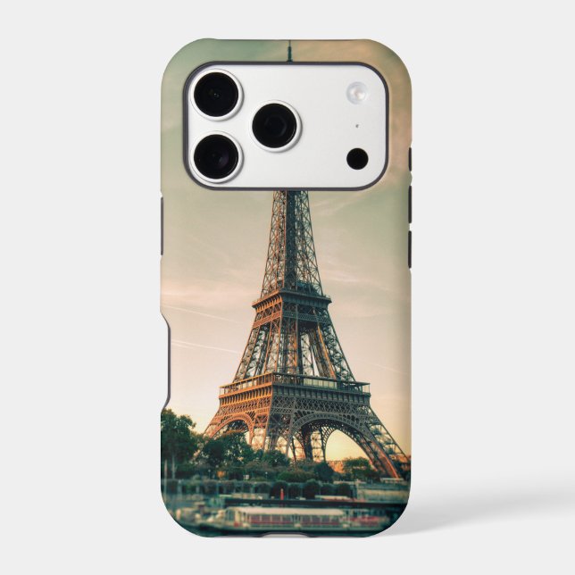 Eiffel tower throw pillow iphone case (Back)