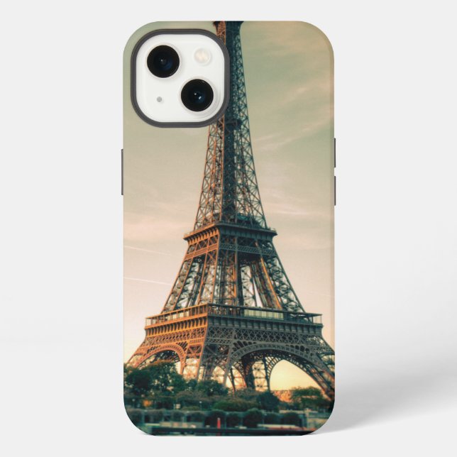 Eiffel tower throw pillow iphone case (Back)