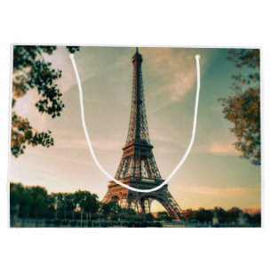 Eiffel tower throw pillow large gift bag