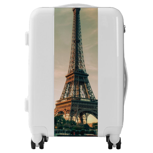 Eiffel tower throw pillow luggage (Front)