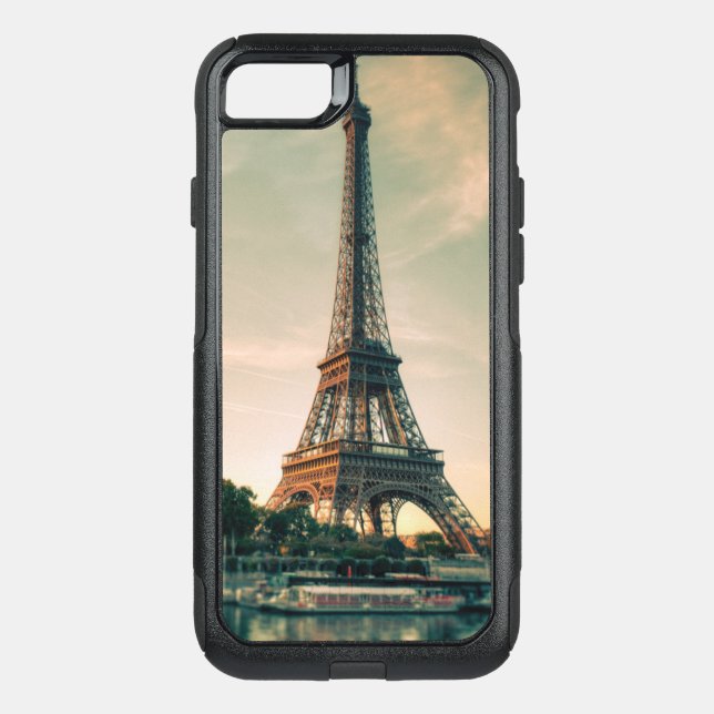 Eiffel tower throw pillow otterbox iPhone case (Back)