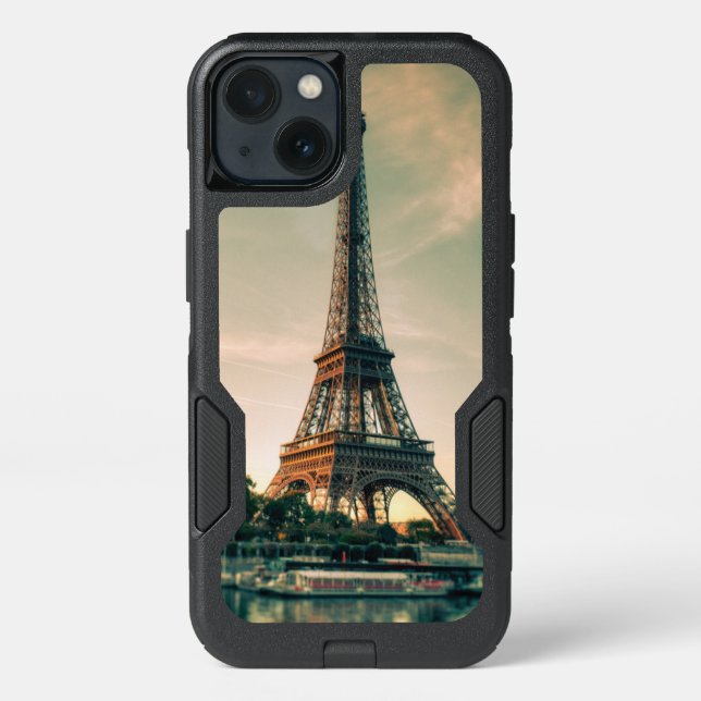 Eiffel tower throw pillow otterbox iPhone case (Back)