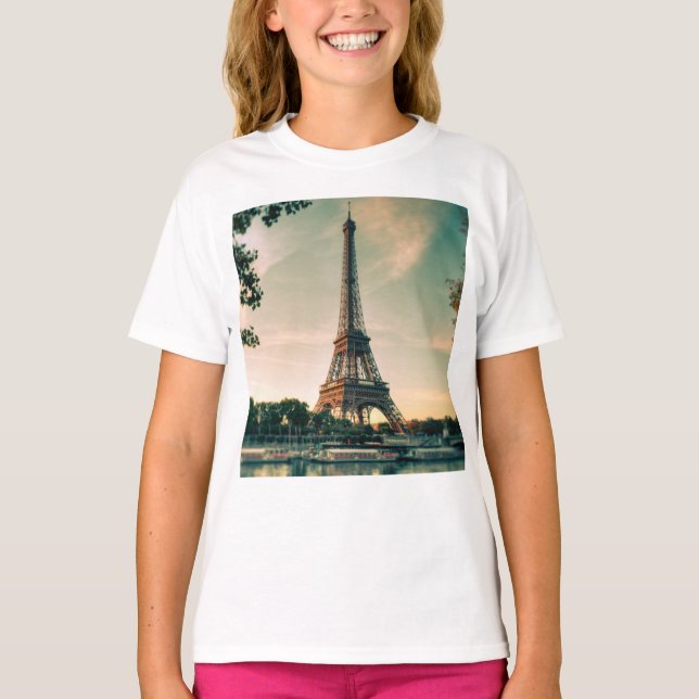 Eiffel tower throw pillow T-Shirt (Front)