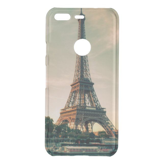 Eiffel tower throw pillow uncommon google pixel case (Back)