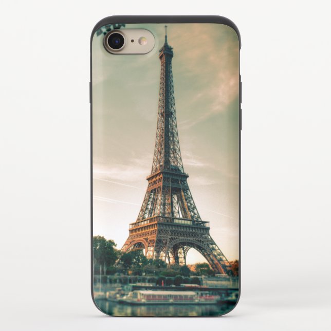 Eiffel tower throw pillow uncommon iPhone case (Back)