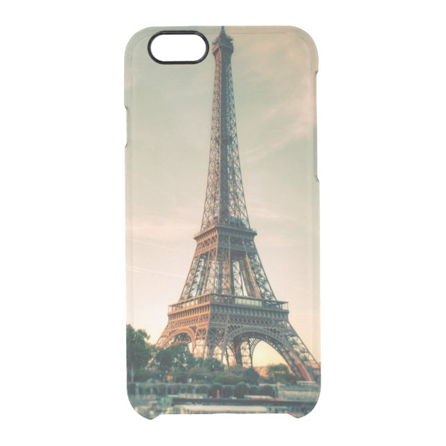 Eiffel tower throw pillow uncommon iPhone case (Back)