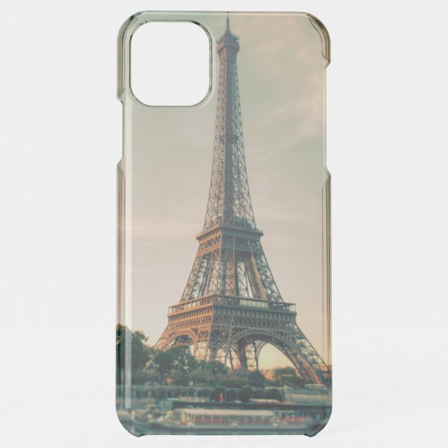 Eiffel tower throw pillow uncommon iPhone case (Back)