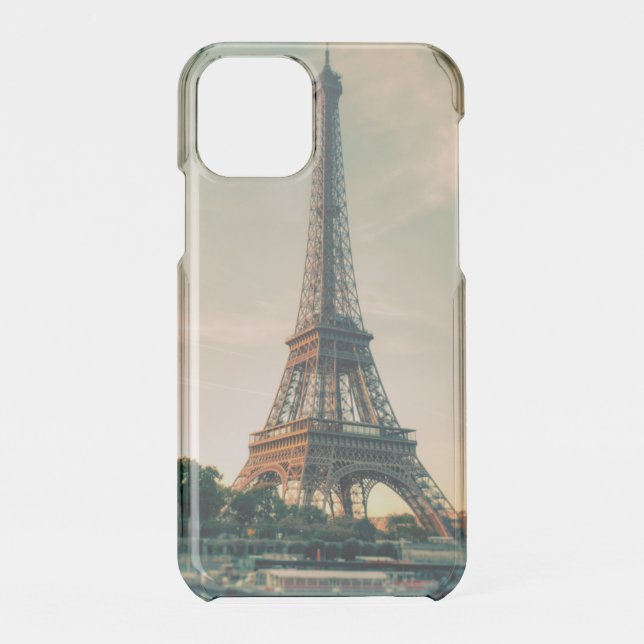 Eiffel tower throw pillow uncommon iPhone case (Back)