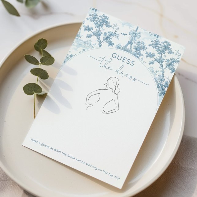 Eiffel tower Toile Guess the dress bridal game (Creator Uploaded)