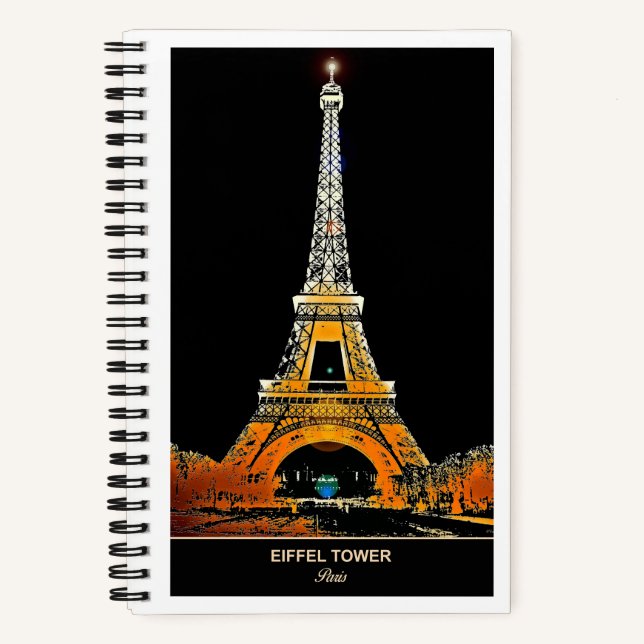Eiffel Tower Travel: Capture Your Memories Notebook (Front)