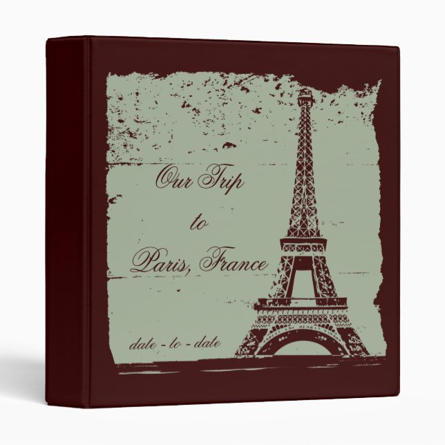 Eiffel Tower Travel Photo Binder (Front/Spine)