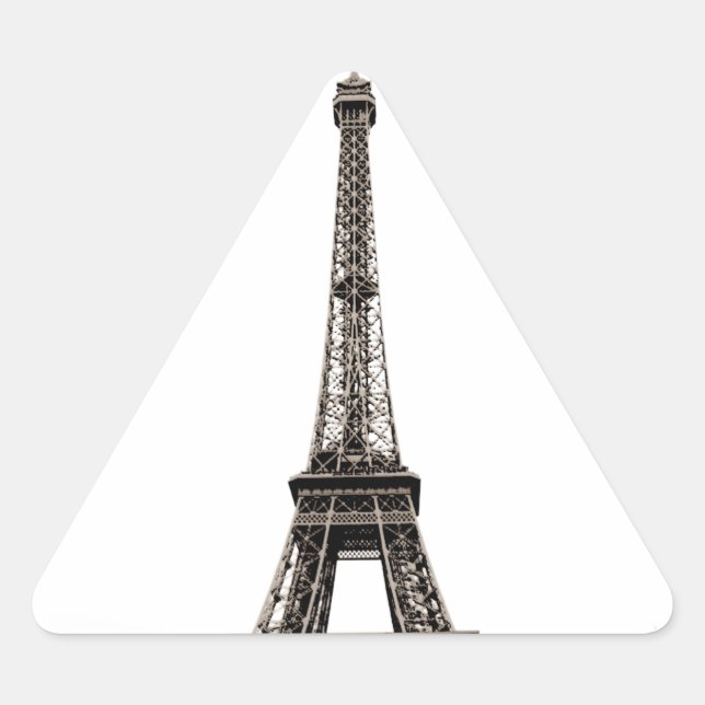 Eiffel Tower Triangle Sticker (Front)