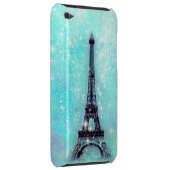 Eiffel Tower Turquoise iPod Touch Cover (Back/Right)