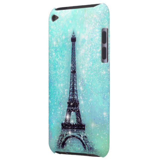 Eiffel Tower Turquoise iPod Touch Cover (Back Left)
