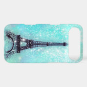 Eiffel Tower Turquoise iPod Touch Cover (Back (Horizontal))