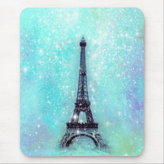 Eiffel Tower Turquoise Mouse Pad