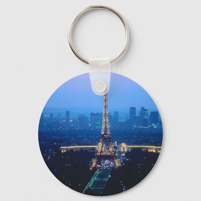Eiffel Tower Twilight Keychain (Front)