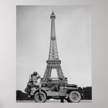 Eiffel Tower U.s. Soldiers World War Two Poster by FrenchFlirt at Zazzle