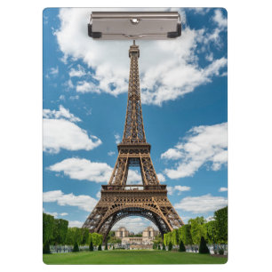 Eiffel Tower View from Champ de Mars Public Park Clipboard