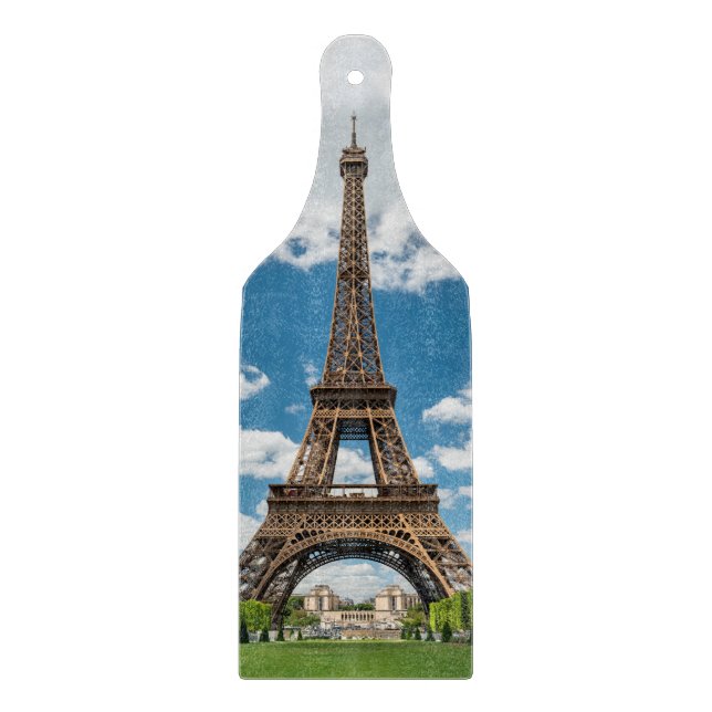 Eiffel Tower View from Champ de Mars Public Park Cutting Board (Front)