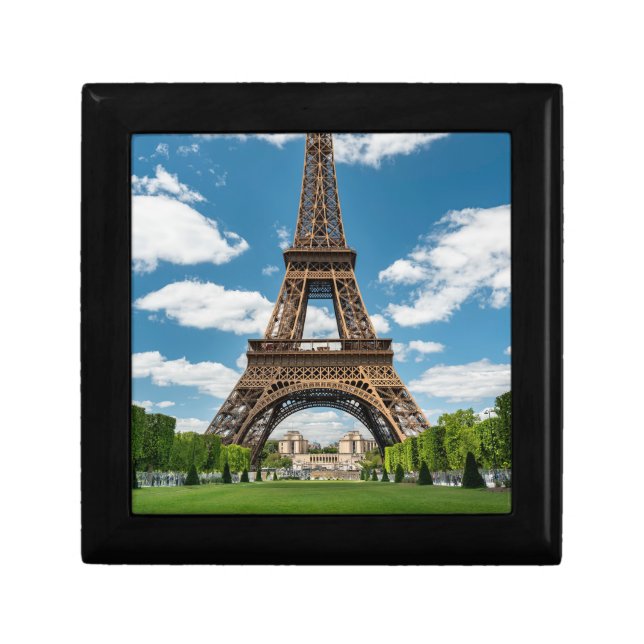 Eiffel Tower View from Champ de Mars Public Park Gift Box (Front)