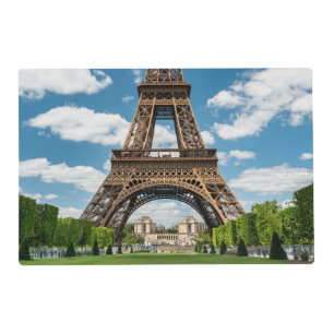 Eiffel Tower View from Champ de Mars Public Park Placemat
