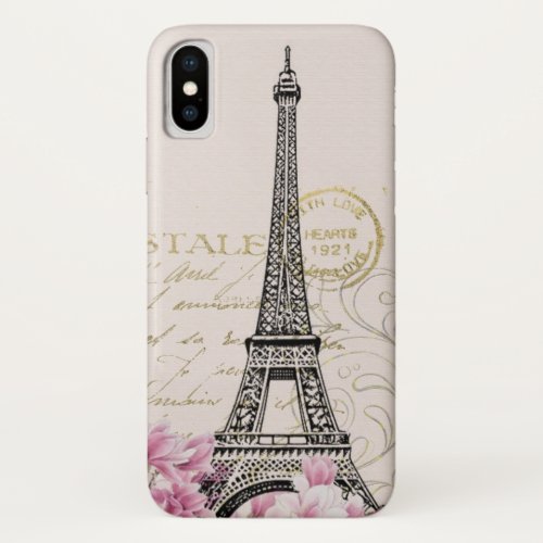 Eiffel Tower Vintage iPhone X Case